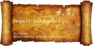 Angeli Valdemár névjegykártya